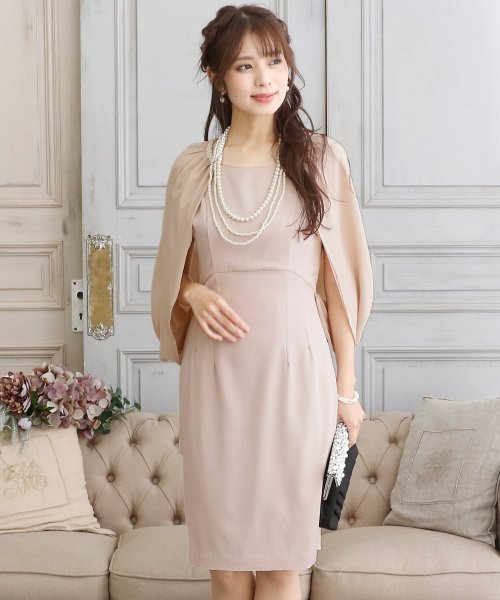 結婚式 パーティー ポンチョドレープパーティードレス プールヴー Pourvous Magaseek