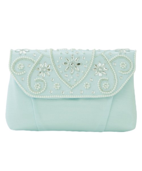 結婚式 デイリーパーティーバッグ ストーン パールクラッチバッグ プールヴー Pourvous Magaseek