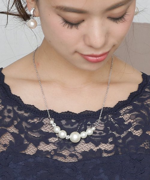 結婚式 パーティー パール ストーンネックレス プールヴー Pourvous Magaseek