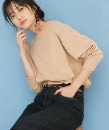 VIS(ビス)/【WEB限定】サイドスリットビッグTシャツ/ベージュ（27）