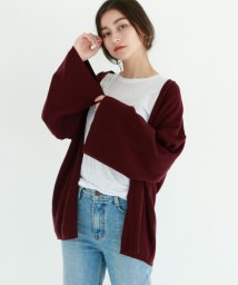 marjour(マージュール)/OVER KNIT CARDIGAN/パープル