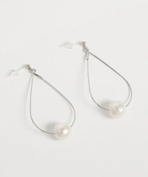 ninon(ニノン)/ティアドロップコットンパールピアス/樹脂ピアス/樹脂ノンホールピアス/シルバー系1