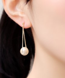 ninon(ニノン)/ブランココットンパールピアス/樹脂ピアス/樹脂ノンホールピアス/ゴールド系2