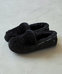 green label relaxing(グリーンレーベルリラクシング)/[別注][エミュ]EMU CAIRNS FUR LACE SC モカシンシューズ/BLACK