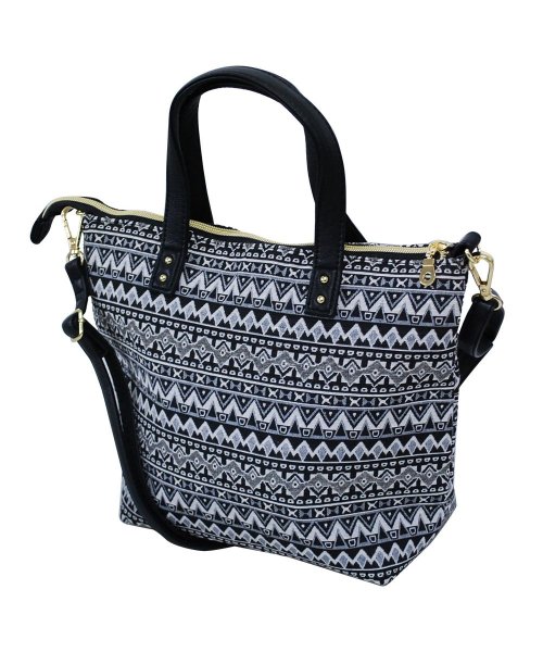 エリー トートバッグ ショルダートート レディース 女子 大人ファスナー ジャガード 縦型 ファスナー付き カジュアル ストリート ランナー Runner Magaseek エリー トートバッグ ショルダートート レディース 女子 大人ファスナー ジャガード 縦型 ファスナー付き カジュアル ストリート ランナー Runner Magaseek