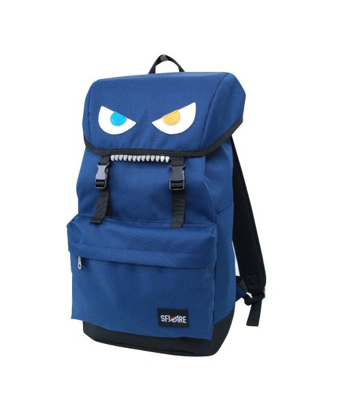 ランナー Runner スフィダーレ リュック リュックサック フラップリュック 撥水 ナイロン 大容量 巾着 ロゴ ポケットたくさん 16l 黒 ロゴ フェイス かわいい 可愛 Magaseek