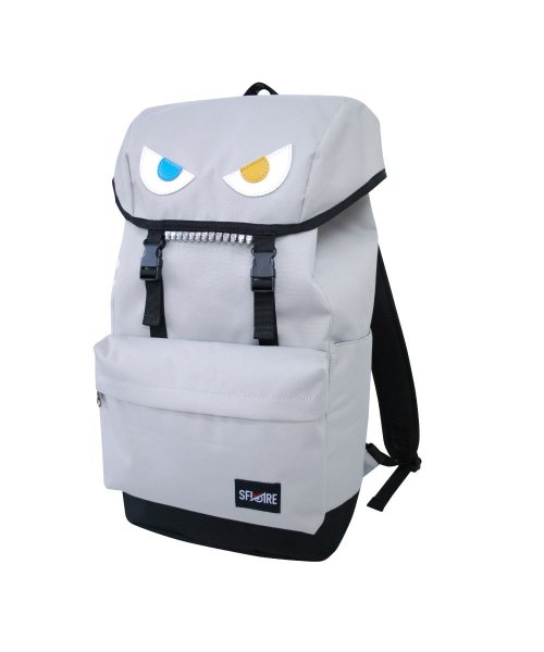 ランナー Runner スフィダーレ リュック リュックサック フラップリュック 撥水 ナイロン 大容量 巾着 ロゴ ポケットたくさん 16l 黒 ロゴ フェイス かわいい 可愛 Magaseek