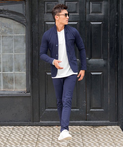 Vicci カルゼテーラードジャケットセットアップ フルレングスパンツ メンズ スーツ 2つボタン カルゼ テーラードジャケット テイラード ビジネス テレワ ビッチ Vicci Magaseek