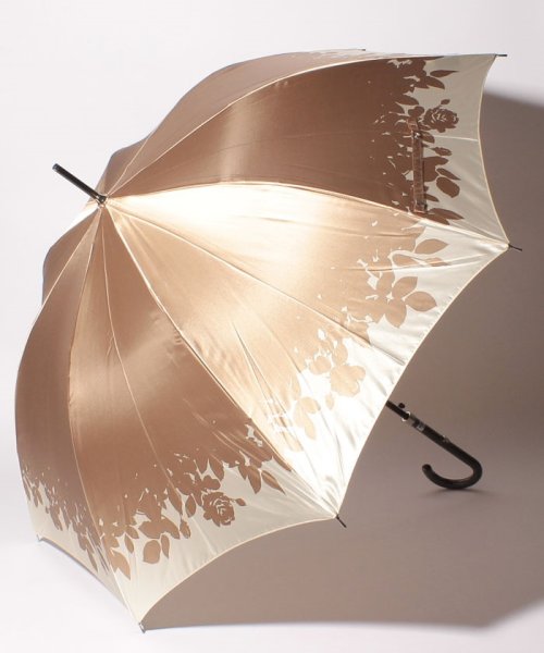 LANVIN Collection(umbrella)(ランバンコレクション（傘）)/LV 婦人BJ耐風長Pサテンプリント/ベージュ