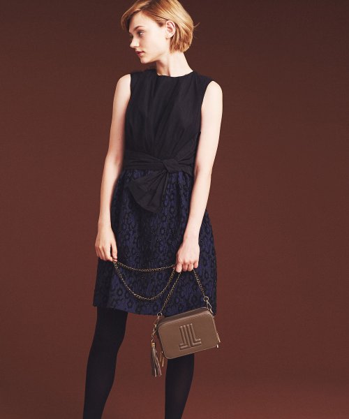 セール ウエストリボンジャガードワンピース ランバンオンブルー Lanvin En Bleu Magaseek