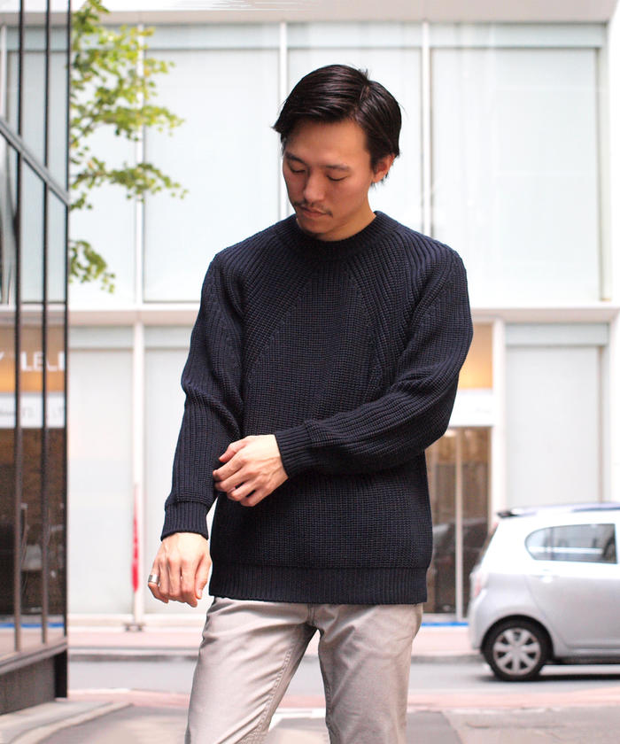 BATONER 18AW SIGNATURE クルーネックプルオーバーニット