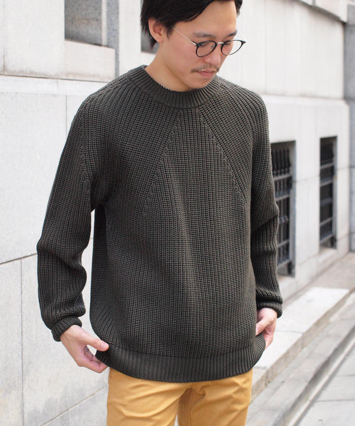 BATONER 18AW SIGNATURE クルーネックプルオーバーニット