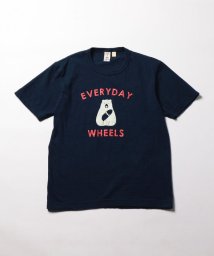 NOLLEY’S goodman(ノーリーズグッドマン)/【BARNS/バーンズ】別注プリントTEE EVERYDAY WHEELS/ダークネイビー