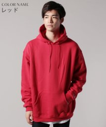 THE CASUAL(ザ　カジュアル)/(チャンピオン) Champion ベーシック ビッグ スウェット 裏起毛 ロゴ 入り 長袖 プルオーバー パーカー Mサイズ ネイビー/レッド