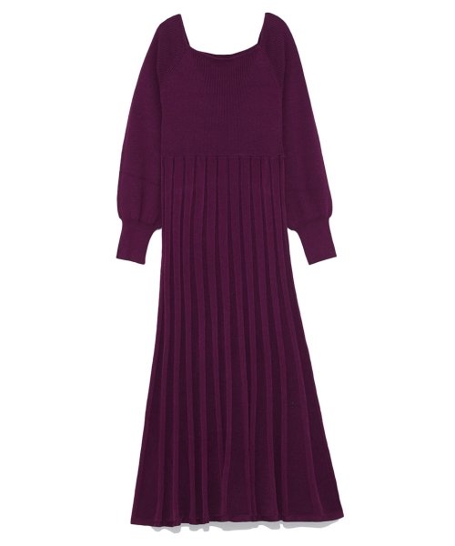 Lily Brown ロングニットワンピース