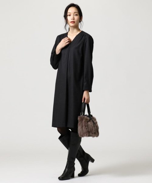 ウールサキソニーストレッチ ワンピース レディースファッション 阪急百貨店公式通販 Hankyu Fashion