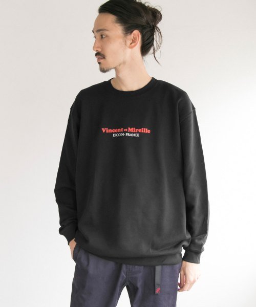 URBAN RESEARCH(アーバンリサーチ)/Vincent et Mireille　LOGO CREW SWEAT/BLACK