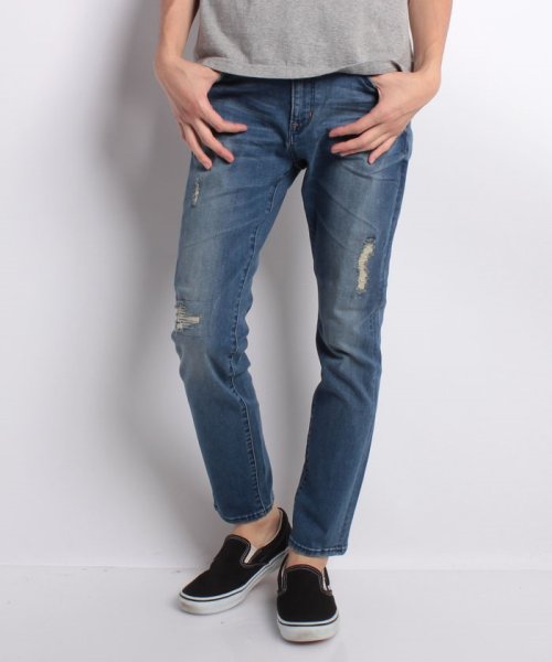 JEANS MATE(ジーンズメイト)/【MATE】RE SKINNY JEANS/バイオウォッシュ