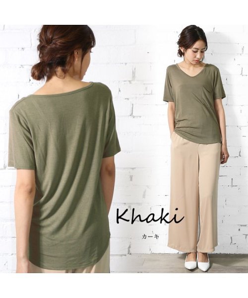 レディース トップス てろてろvネックtシャツ ミリアンデニ Mili An Deni Magaseek レディース トップス てろてろvネックtシャツ ミリアンデニ Mili An Deni Magaseek
