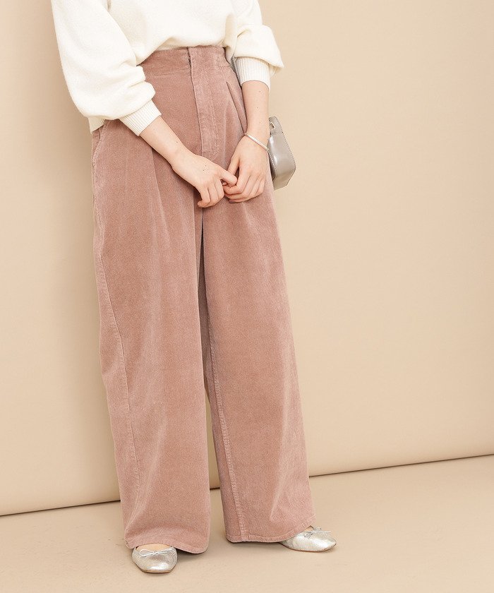 ADAM ET ROPE' コーデュロイワイドパンツ