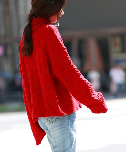 marjour(マージュール)/ROUGE KNIT/レッド