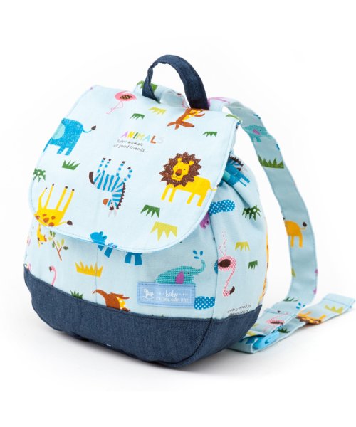 ベビーリュック サバンナ横断どうぶつ大行進 ライトブルー ベビーカラフルキャンディスタイル Baby Colorful Candy Style Magaseek