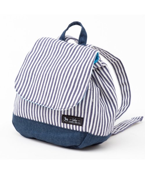 ベビーリュック ヒッコリーストライプ 紺 ベビーカラフルキャンディスタイル Baby Colorful Candy Style Magaseek