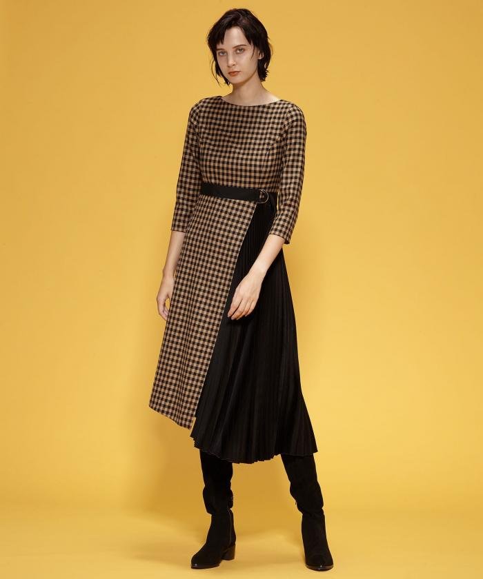 チェックプリーツワンピース グレースコンチネンタル Grace Continental Magaseek