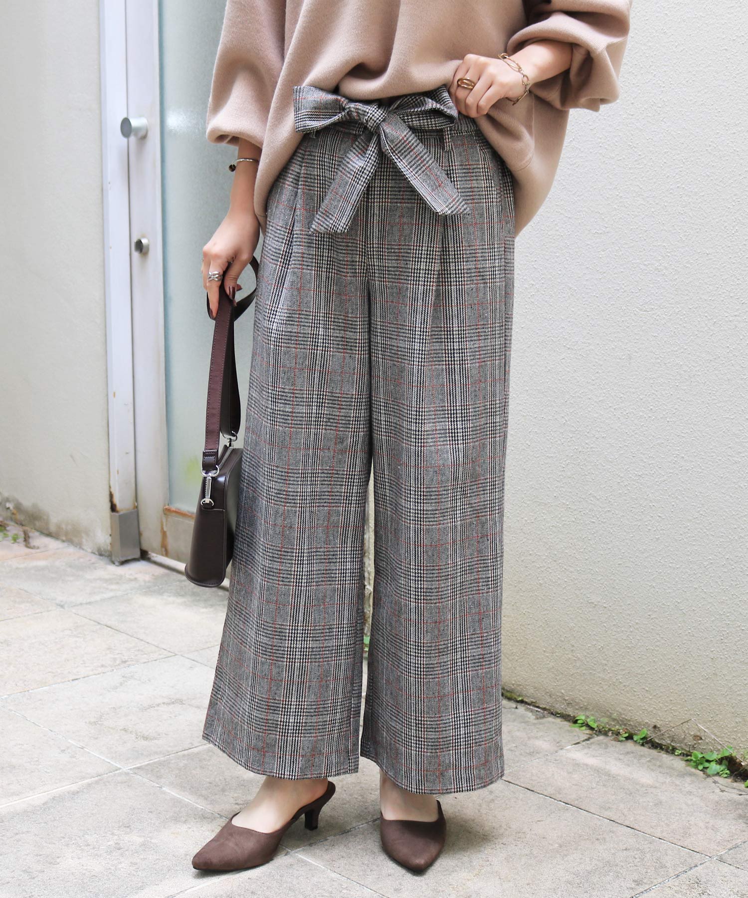 売れ筋アイテムラン 大人気 ギャルリーヴィー 36 パンツ ワイド グレン ...