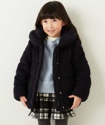 a.v.v(KID'S)(アー・ヴェ・ヴェキッズ)/[100－130]【洗える】メランジ起毛中綿コート[WEB限定サイズ]/ネイビー