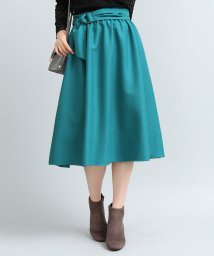 VIS(ビス)/太ベルト付ギャザースカート/ブルー系（45）