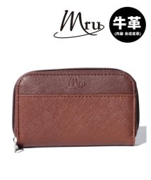 MARUKAWA(マルカワ)/【MRU】ラウンドファスナー カード収納 小銭入れ 財布 コインケース/ブラウン