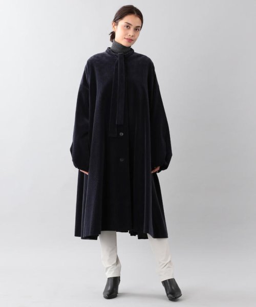 SANYO COAT(サンヨーコート)/＜BLUEFLAG＋kiminori morishita＞コーデュロイ ボウタイコート/ネイビー