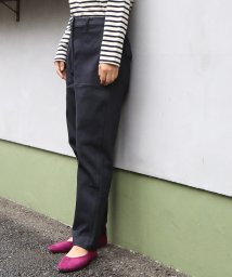 coen(coen)/あったか裏起毛ストレッチ ベイカーパンツ/NAVY