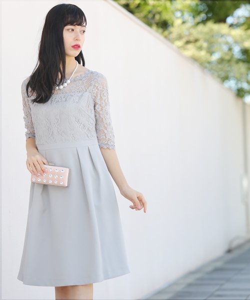 Doula Doula パーティードレス総レース 高級サテンパーティードレス ワンピース 大きいサイズ 二次会 結婚式ドレスパーティー ドゥーラドゥーラ Doula Doula Magaseek