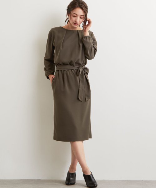 セール D バックサテン セミオケージョン ワンピース グリーンレーベルリラクシング Green Label Relaxing Magaseek