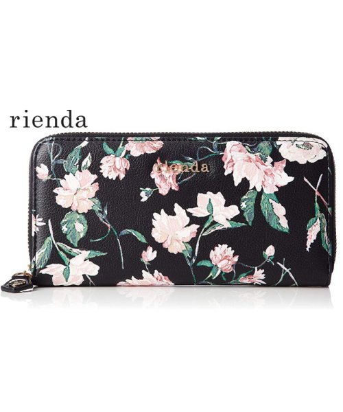 rienda(BAG)(リエンダ（バッグ）)/【rienda】【rienda】OLD ROSE FLOWER PRINT ROUND WALLET/BK