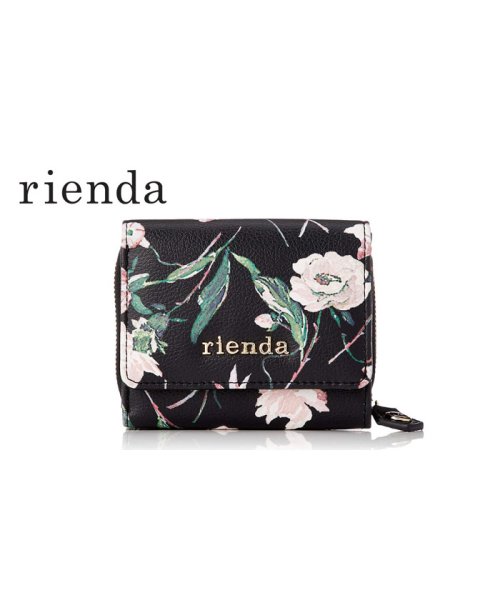 rienda(BAG)(リエンダ（バッグ）)/【rienda】【rienda】OLD ROSE FLOWER PRINT MINI WALLET/BK