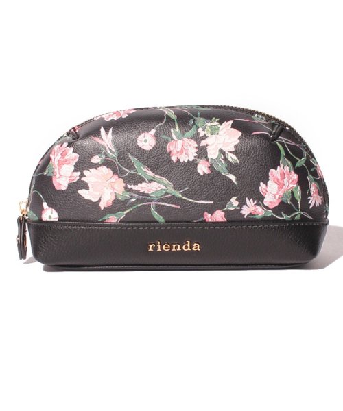 rienda(BAG)(リエンダ（バッグ）)/【rienda】【rienda】OLD ROSE FLOWER PRINT POUCH/BK
