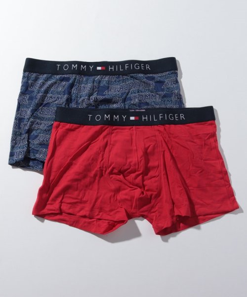 TOMMY HILFIGER(トミーヒルフィガー)/2パック ロゴ トランクス/レッド/ブルー