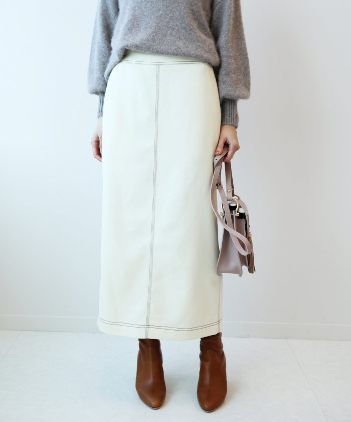 Spick & Span ハイショクステッチアイラインスカート