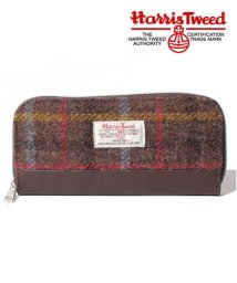 MARUKAWA(マルカワ)/【Harris Tweed】ハリスツイード ラウンドファスナー長サイフ/ 財布 クリスマス プレゼント ギフト/ブラウン