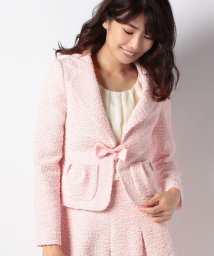 MISS J(ミス　ジェイ)/【セットアップ対応】ファンシーツィードジャケット/ピンク