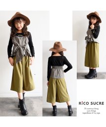 RiCO SUCRE(リコ シュクレ)/ビスチェ付ドッキングTシャツ/ブラック