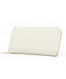 VANQUISH(ヴァンキッシュ　バッグ)/ラム革編込みラウンドZIP WALLET/OWHT