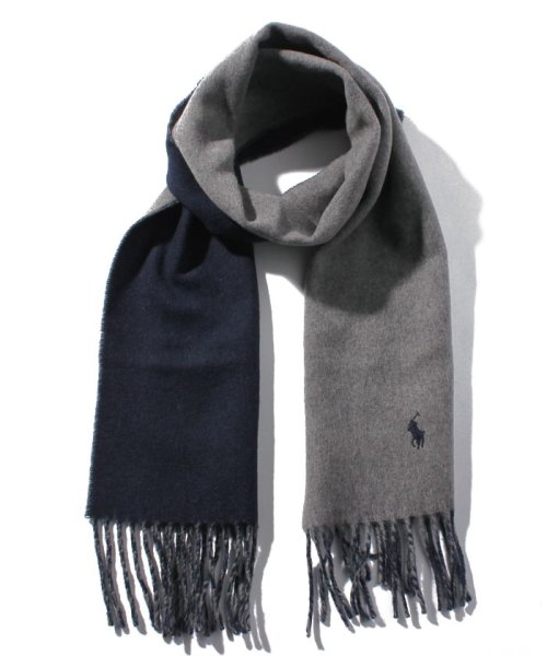 POLO RALPH LAUREN(POLO RALPH LAUREN)/Polo Ralph Lauren Classic Reversible Scarf/ネイビー×グレー