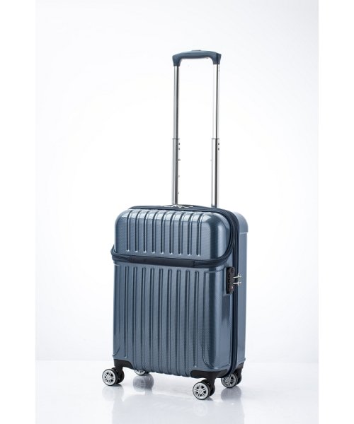 Travel Selection(トラベルセレクション)/スーツケース トップオープン トップス S 機内持ち込み対応サイズ/ブルーカーボン