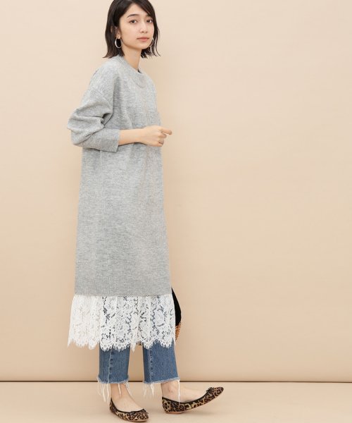セール レース付きニットワンピース アダム エ ロペ Adam Et Rope Magaseek