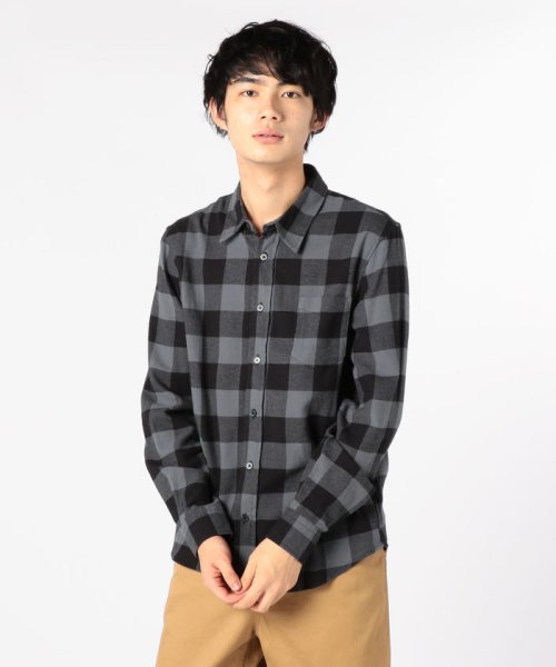 FREDY&GLOSTER MEN'S(フレディアンドグロスター　メンズ)/【Web限定商品】ビエラブロックチェック ネルシャツ/ブラック・グレー系4