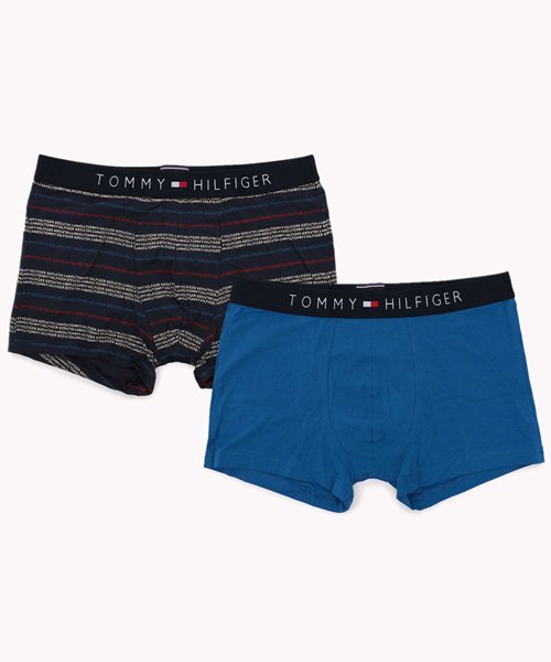 TOMMY HILFIGER(トミーヒルフィガー)/2パック ストレッチ コットン トランクス/ブルー